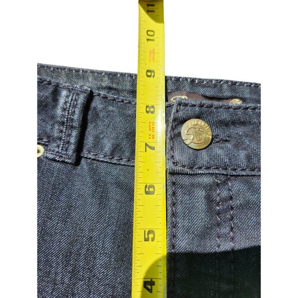 Serfontaine Black Fox Peg Leg Skinny Jeans 27 w/ Zipper W36683BLK Grunge Goth - Picture 4 of 8